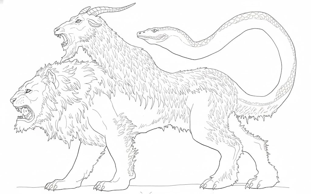 ζωγραφική Χίμαιρα για παιδιά