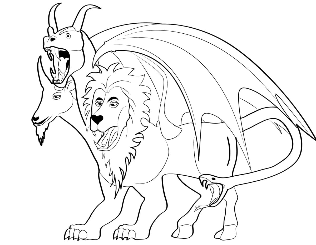 ζωγραφική Χίμαιρα όρθια