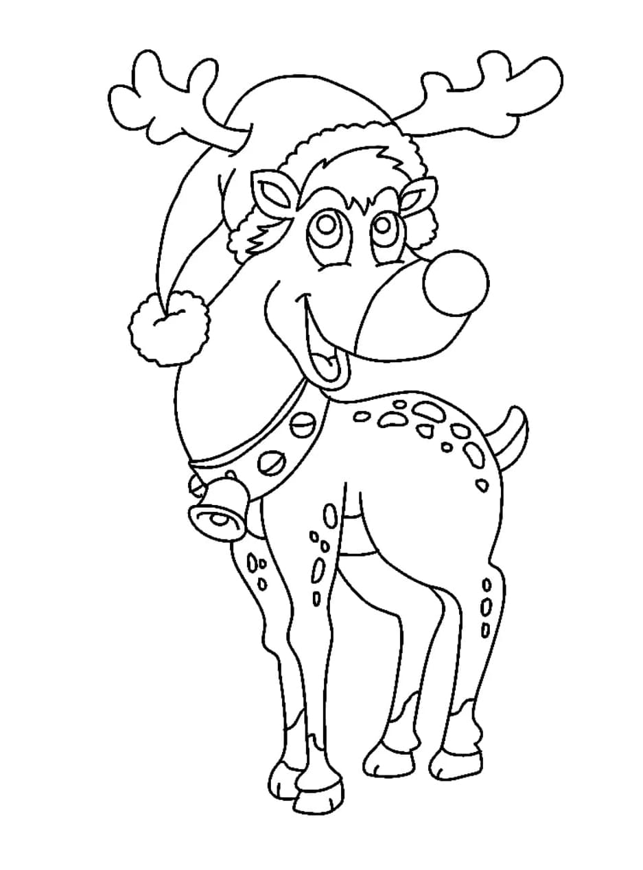 ζωγραφική Χριστούγεννα με ταράνδους του Ρούντολφ