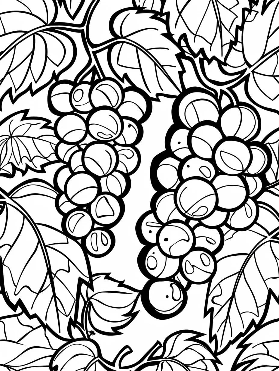 ζωγραφική Εύκολα σταφύλια