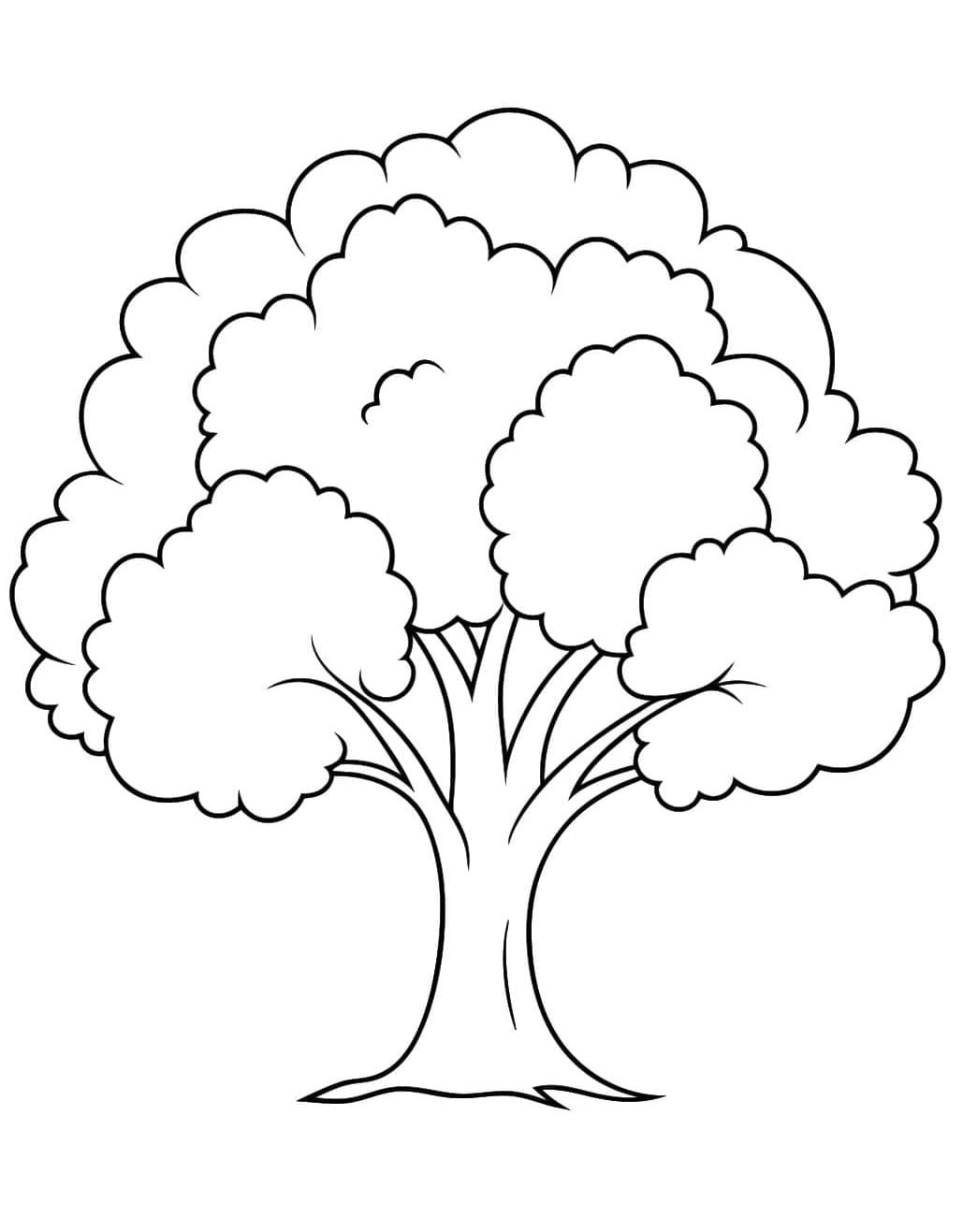 ζωγραφική Εύκολο δέντρο για παιδιά