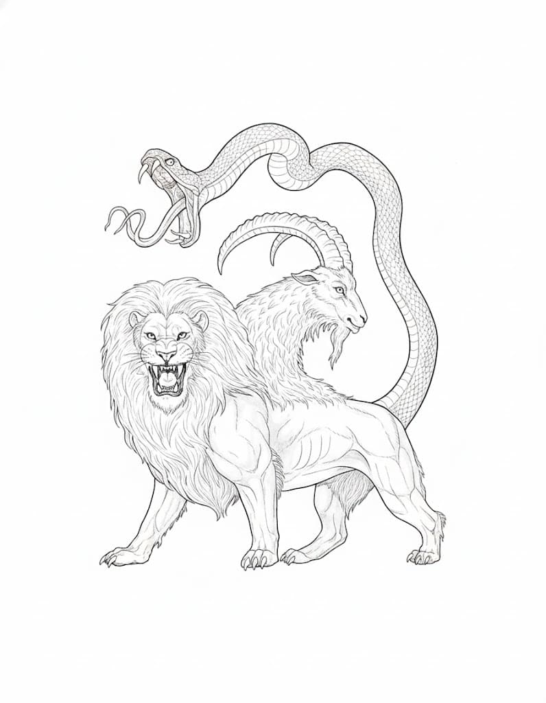 ζωγραφική Εικόνα Χίμαιρας