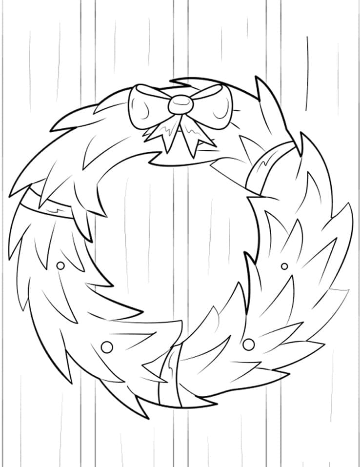 ζωγραφική Εικόνα στεφανιού Χριστουγέννων