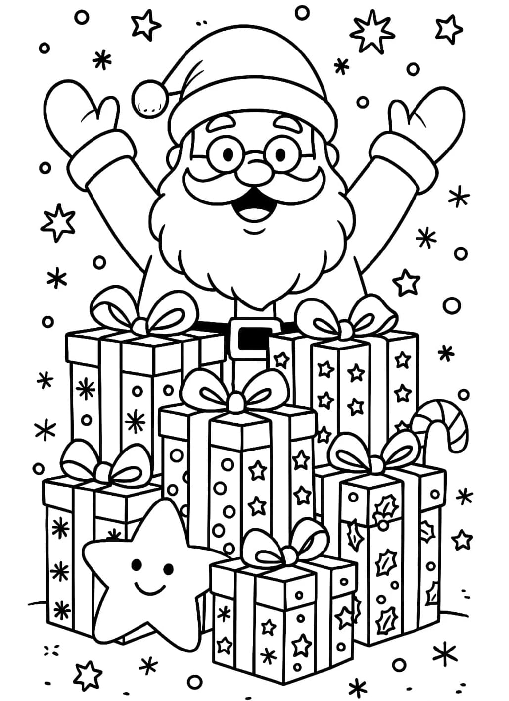 ζωγραφική Ένα δώρο για καλά Χριστούγεννα από τον Άγιο Βασίλη