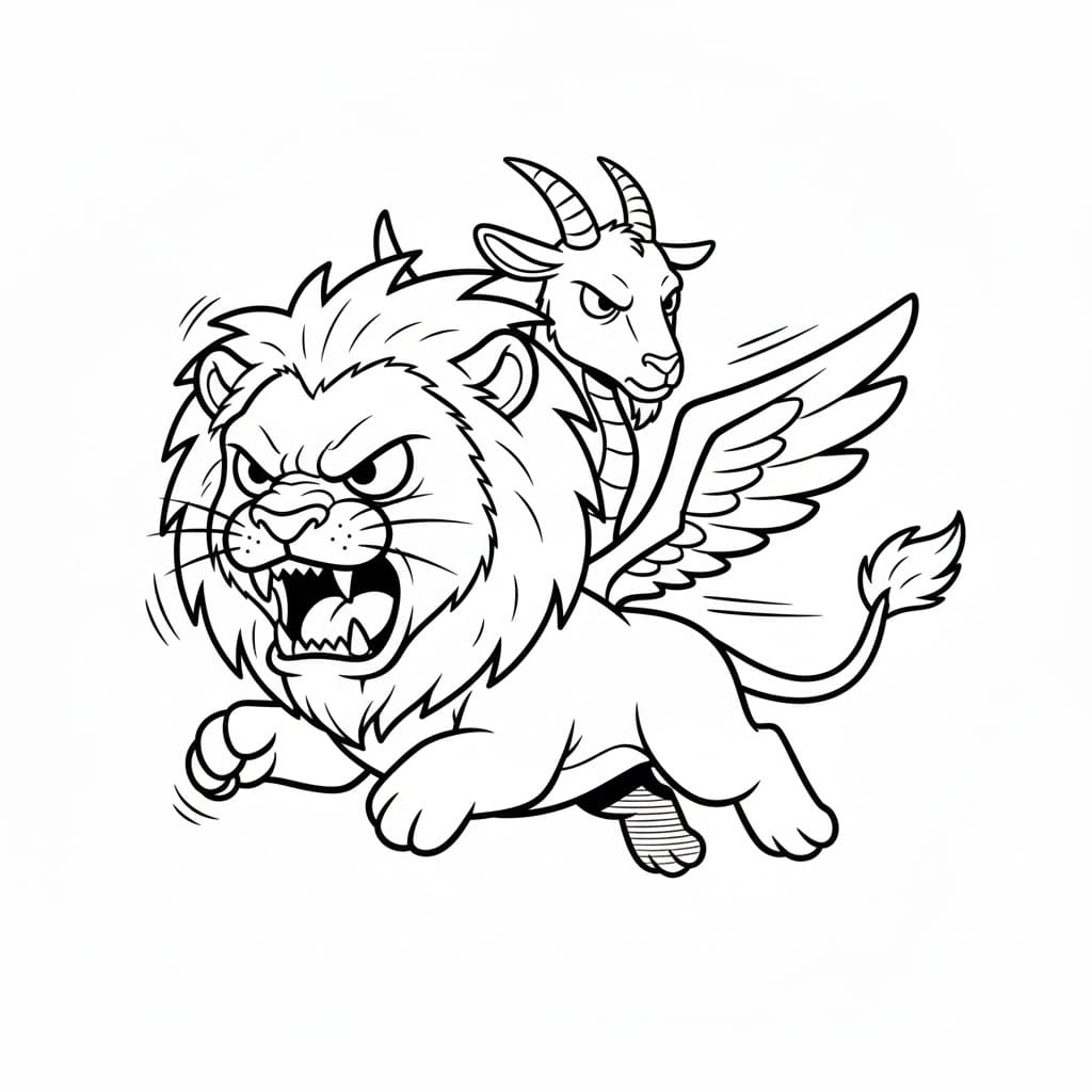 ζωγραφική Επίθεση Χίμαιρας