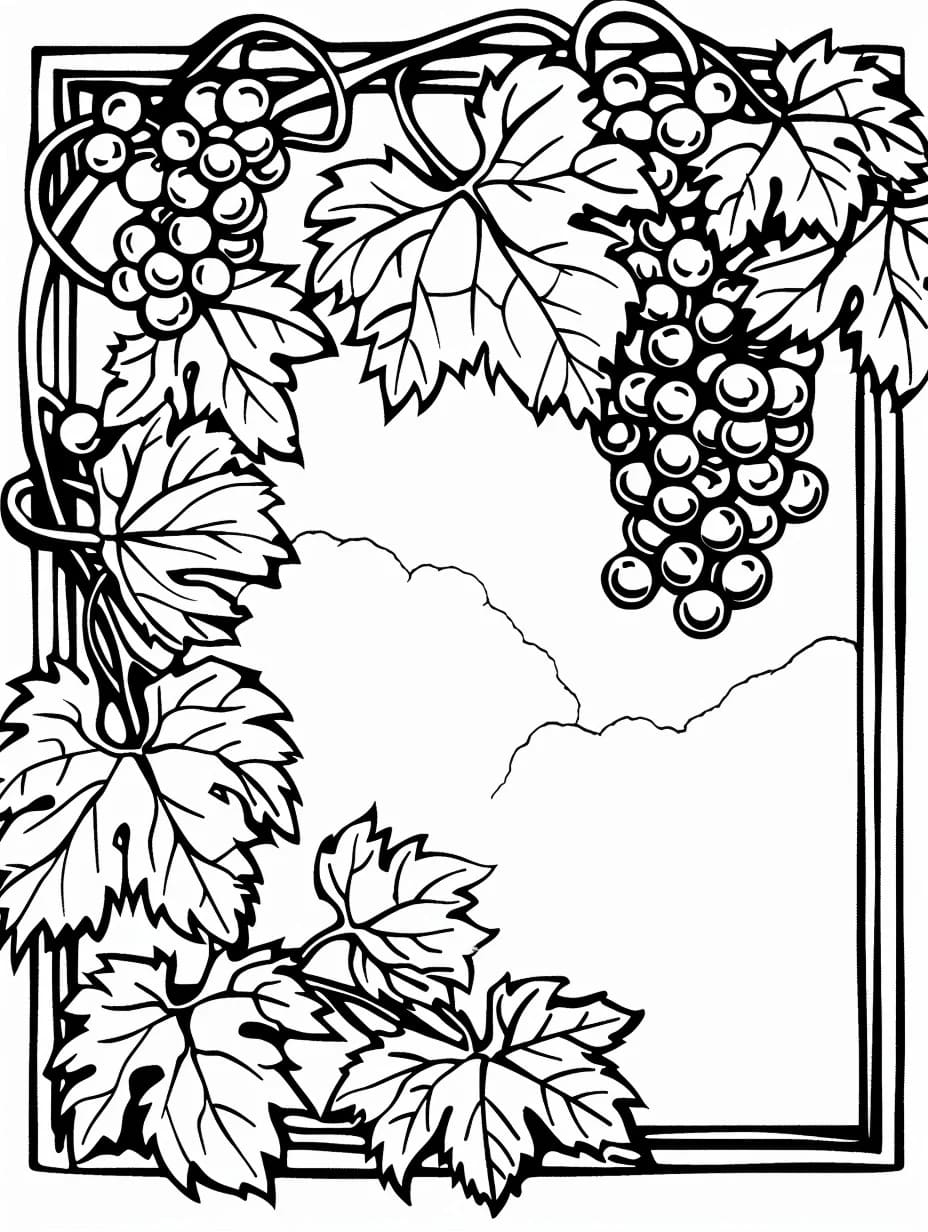 ζωγραφική Κάρτες με σταφύλια