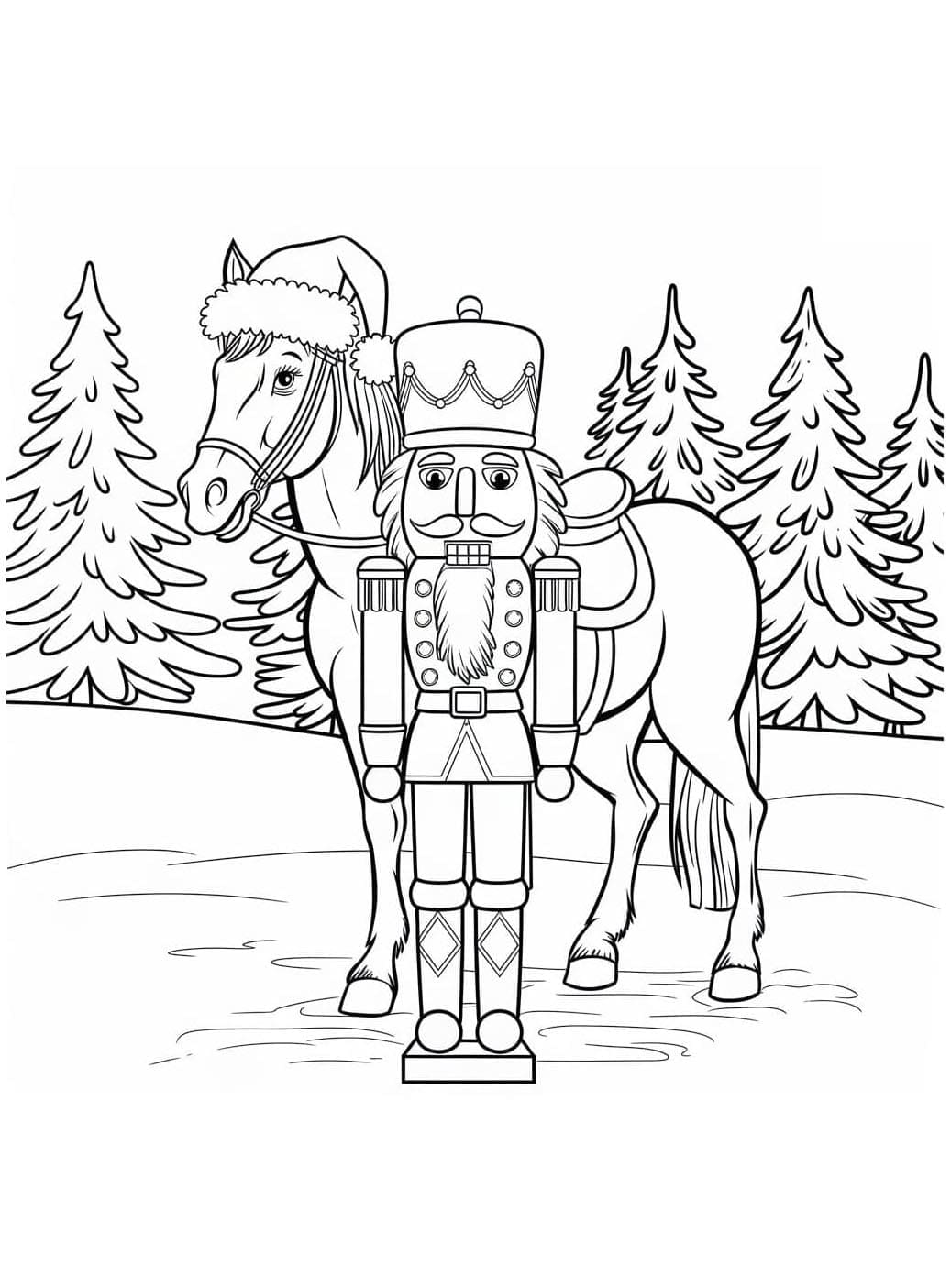 ζωγραφική Καρυοθραύστης με άλογο