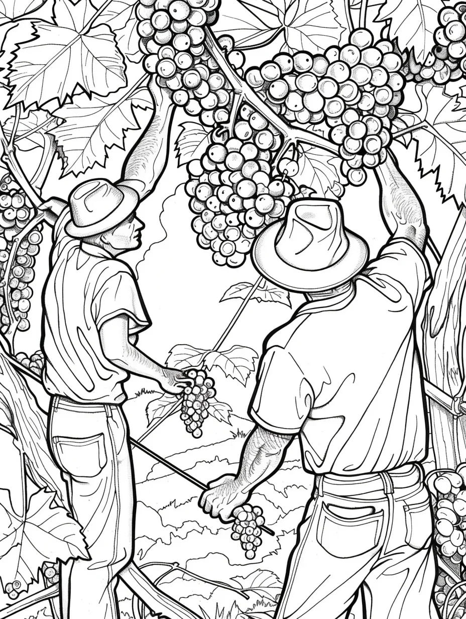 ζωγραφική Κήπος με σταφύλια