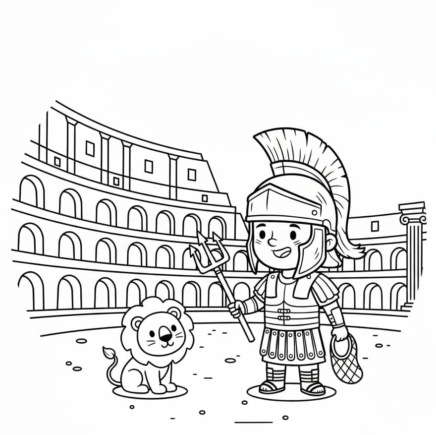 ζωγραφική Μονομάχος για εκτύπωση