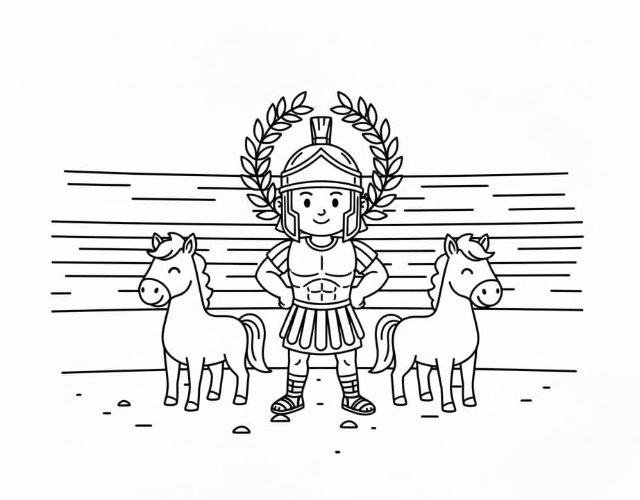 ζωγραφική Μονομάχος και άλογο