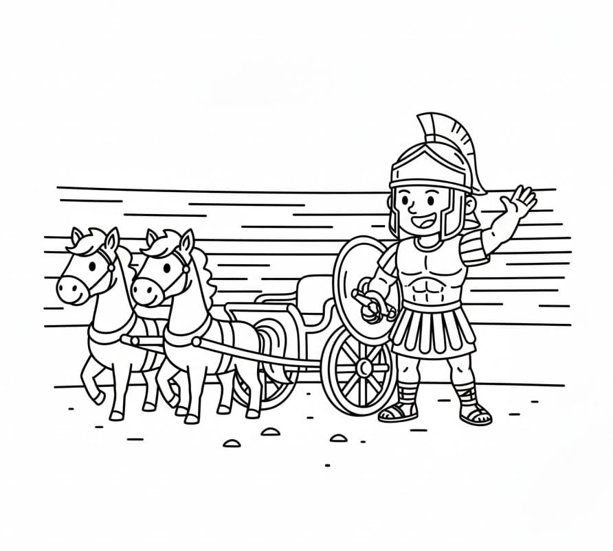 ζωγραφική Μονομάχος με άλογο