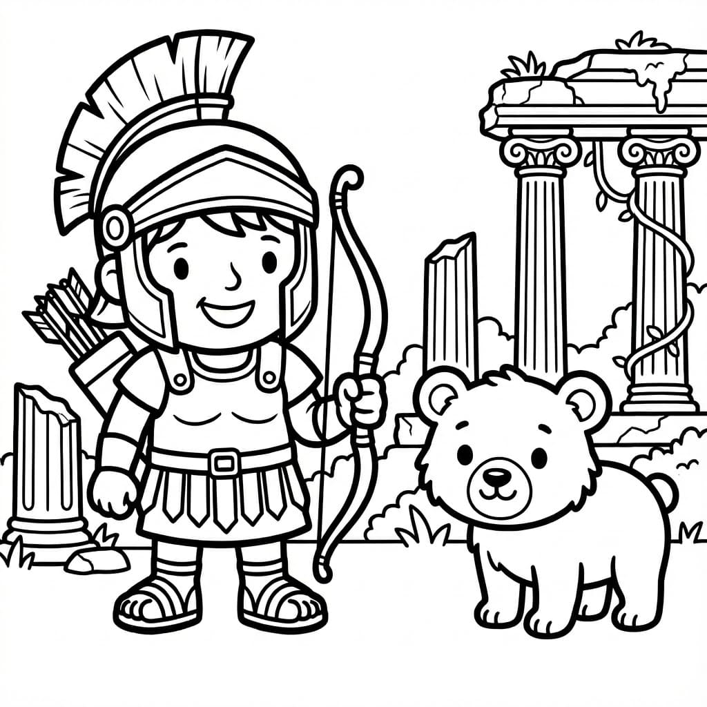 ζωγραφική Μονομάχος με αρκούδα