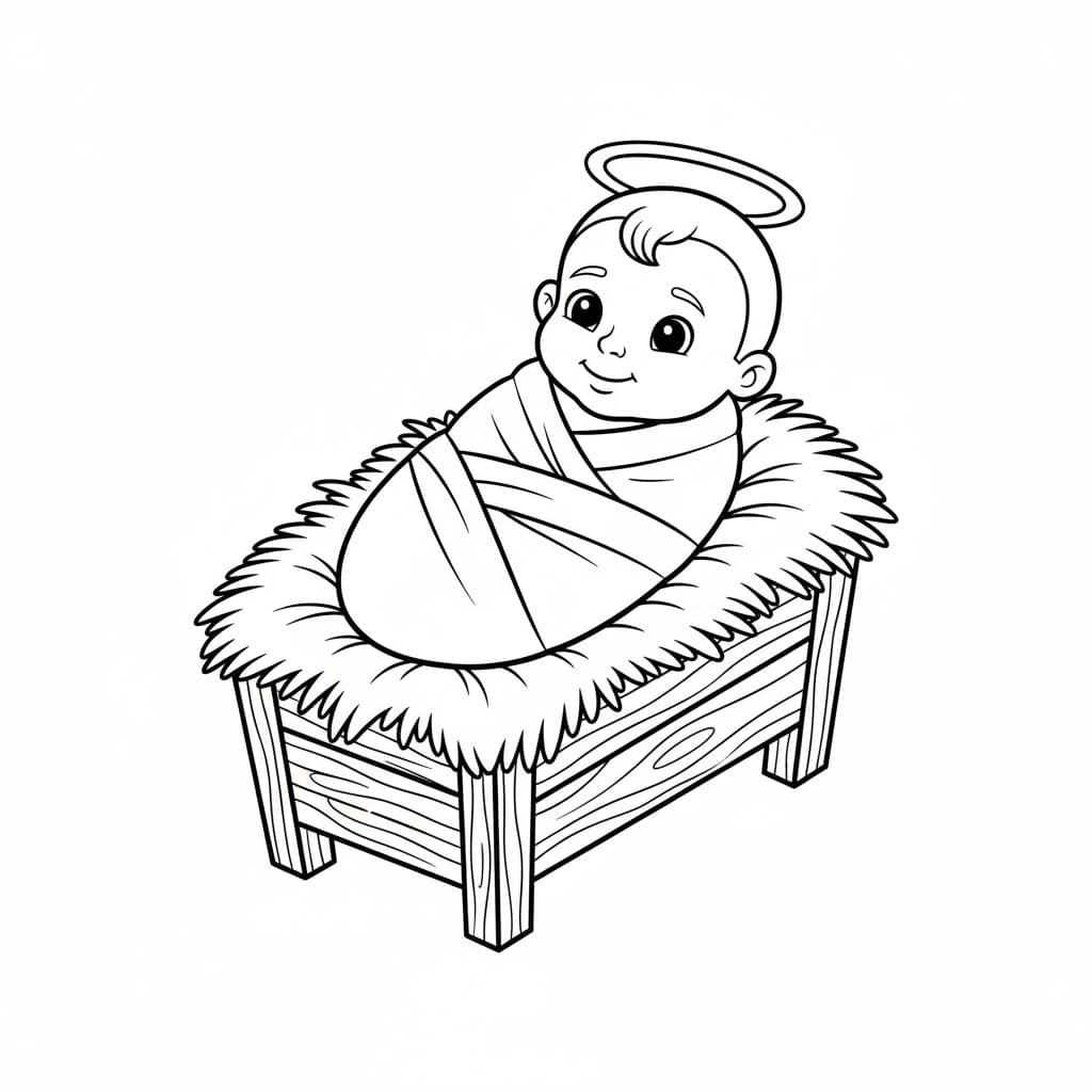 ζωγραφική Μωρό Ιησού εύκολο