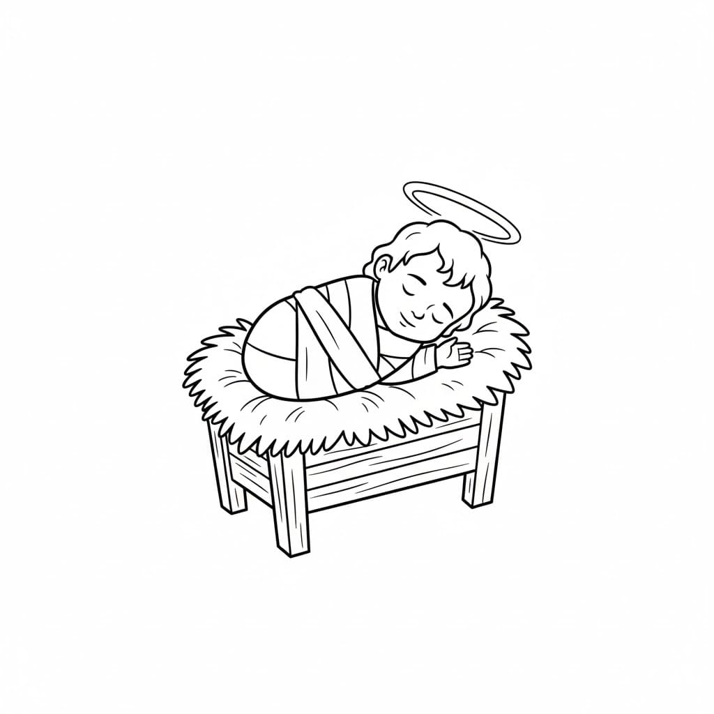 ζωγραφική Μωρό Ιησού για εκτύπωση