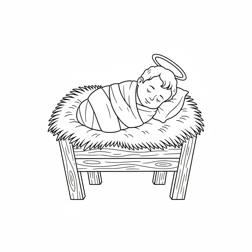 ζωγραφική Μωρό Ιησού ψέμα