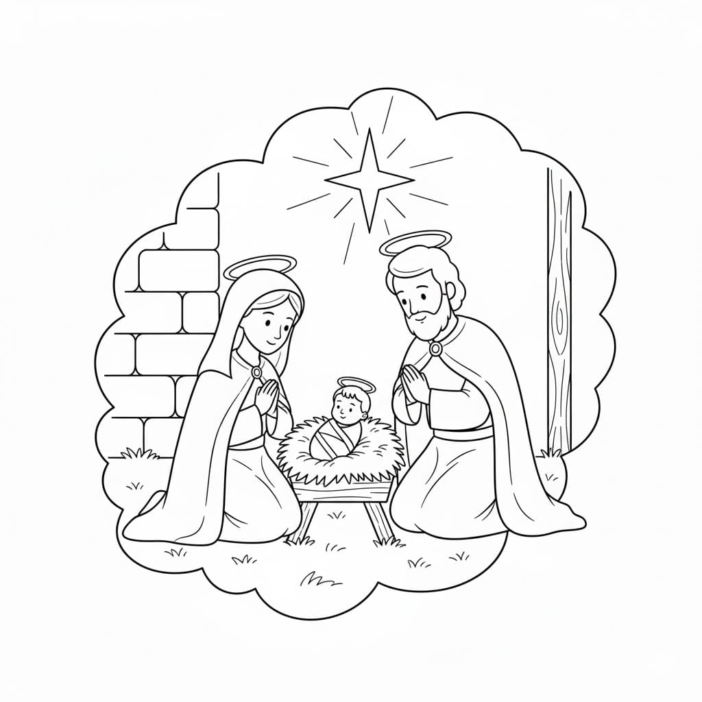 ζωγραφική Μωρό Ιησούς και δύο πρόβατα