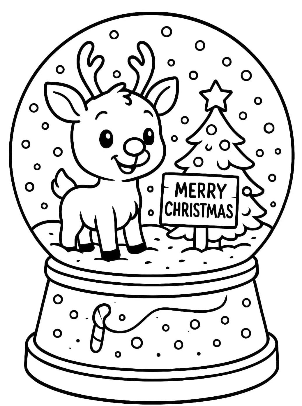 ζωγραφική Μωρό Ρούντολφ μέσα σε ένα χιόνι