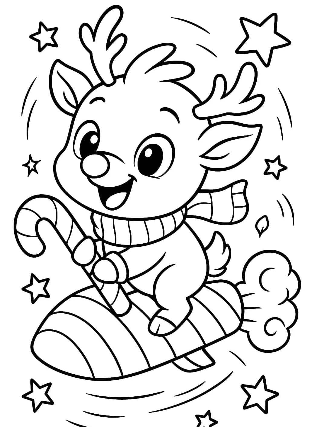 ζωγραφική Μωρό τάρανδος Ρούντολφ