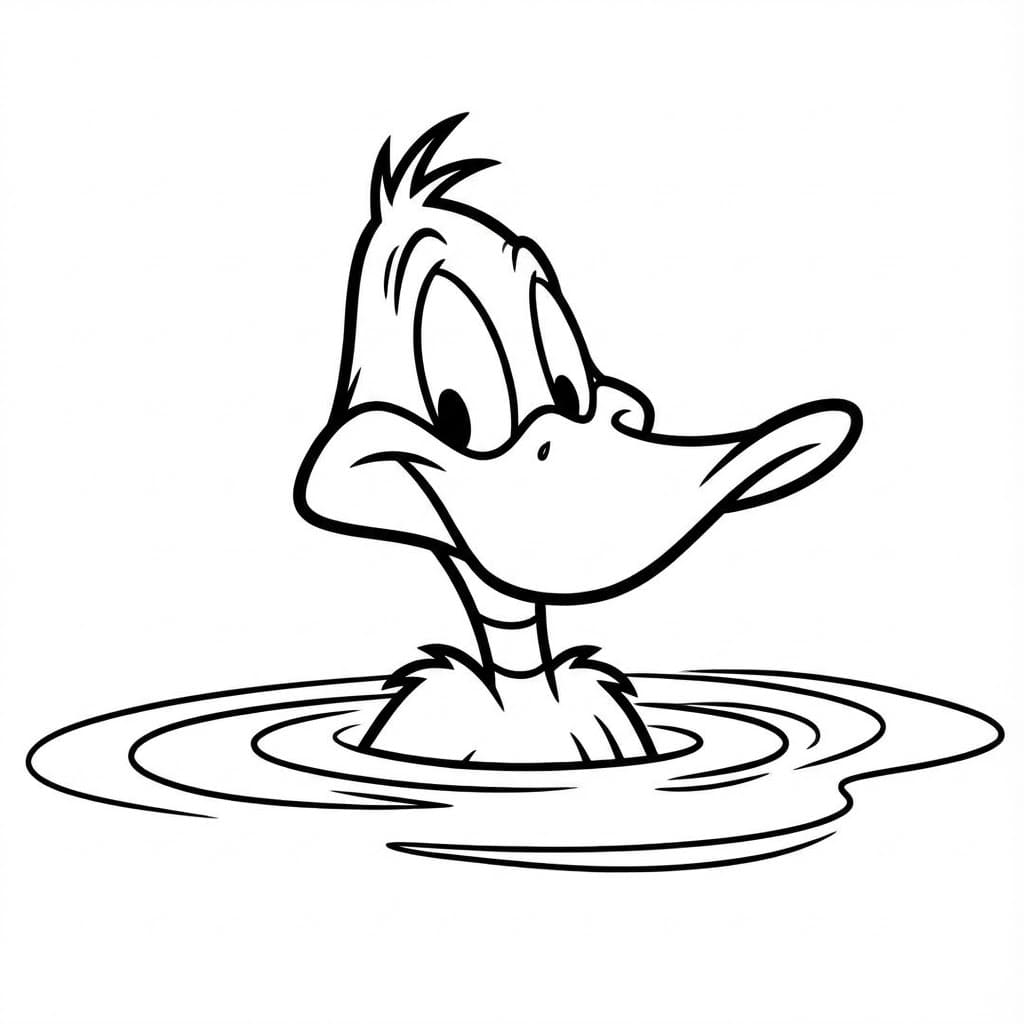 ζωγραφική Ντάφι Ντακ στο νερό