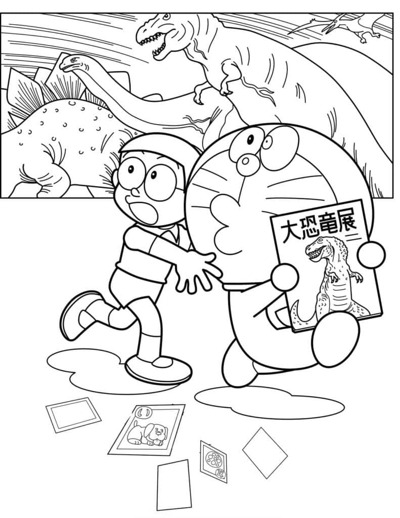 ζωγραφική Ντοραεμόν, Νόμπιτα και Δεινόσαυροι