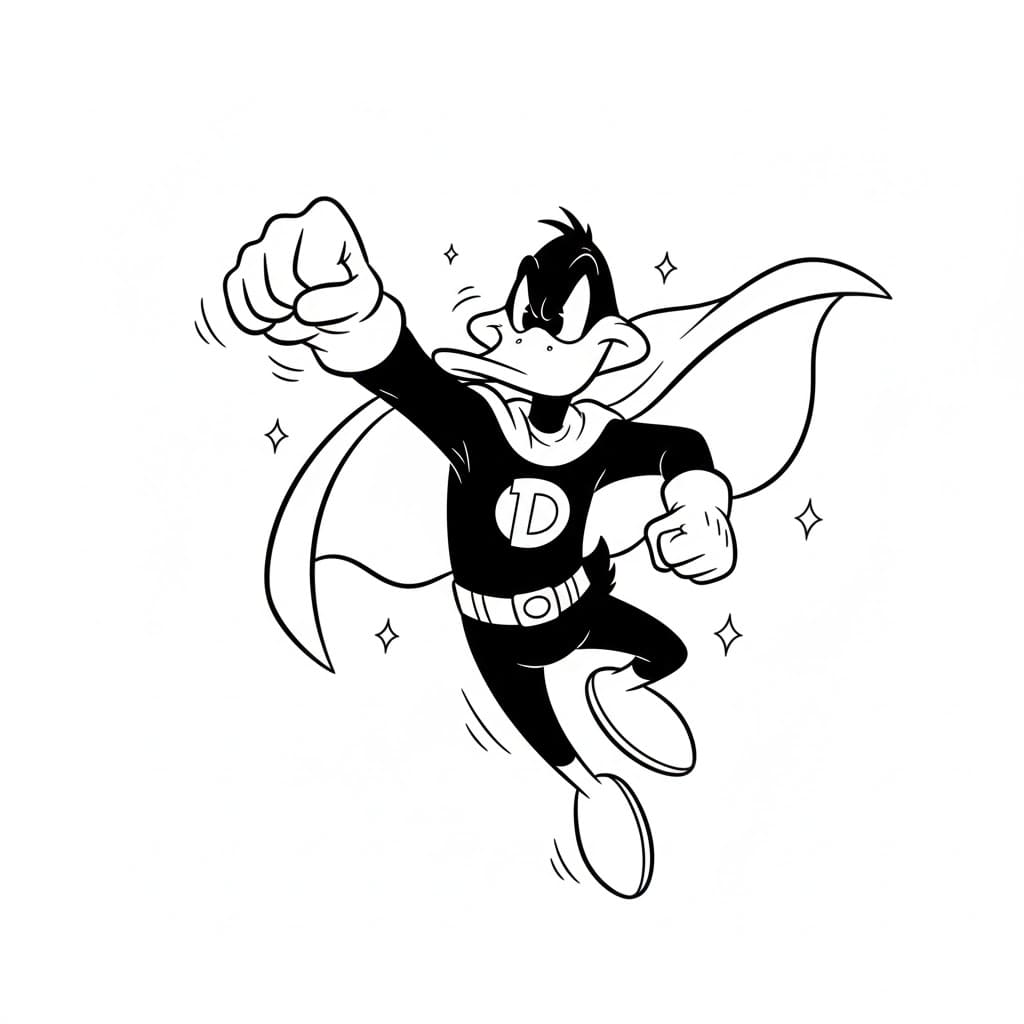 ζωγραφική Ο ήρωας του Ντάφι Ντακ