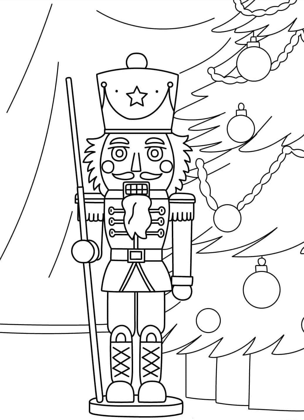 ζωγραφική Ο Καρυοθραύστης και το Χριστουγεννιάτικο Δέντρο