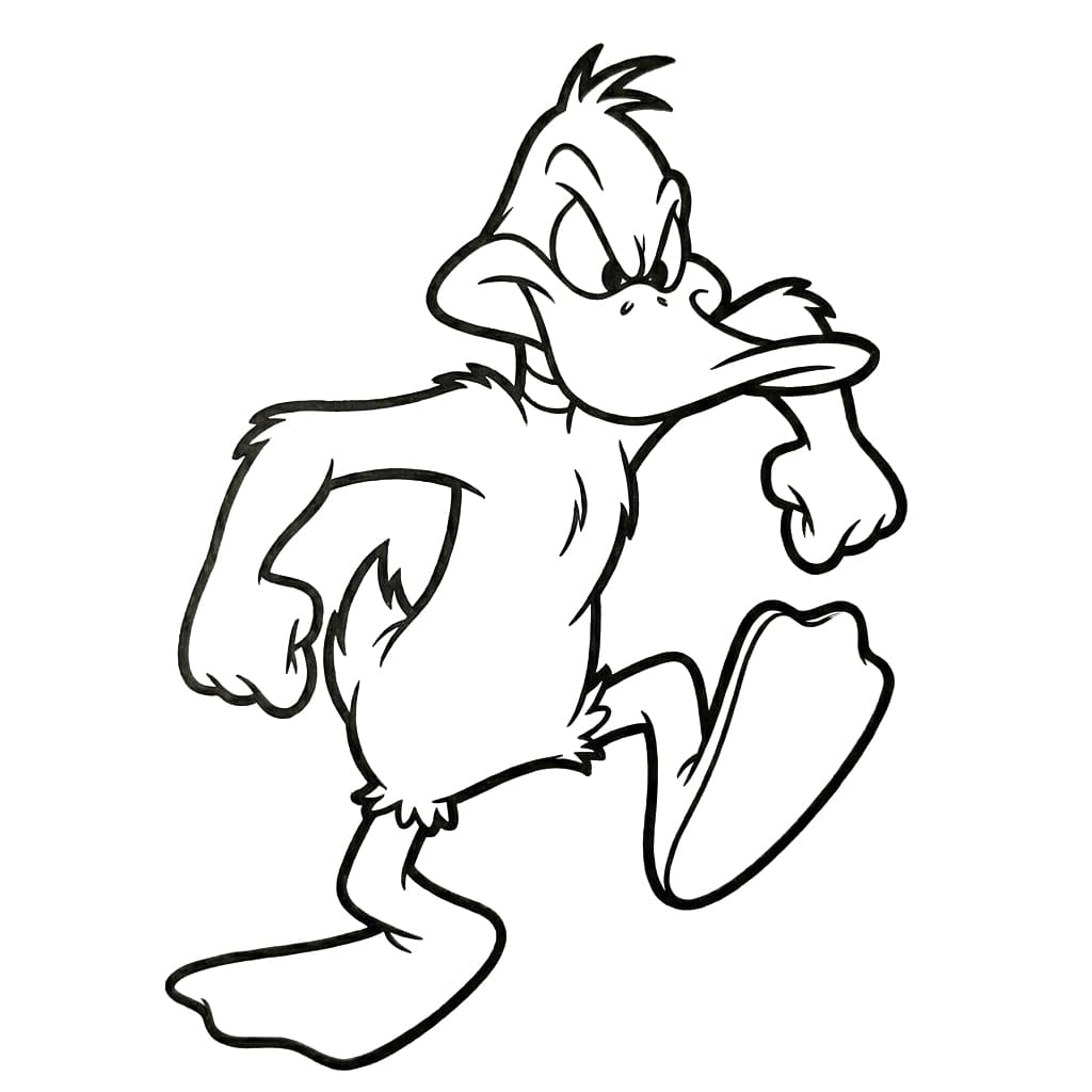 ζωγραφική Ο Ντάφι Ντακ είναι πολύ θυμωμένος