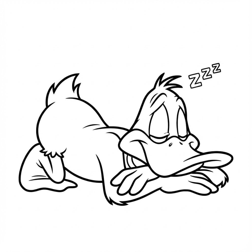 ζωγραφική Ο Ντάφι Ντακ κοιμάται