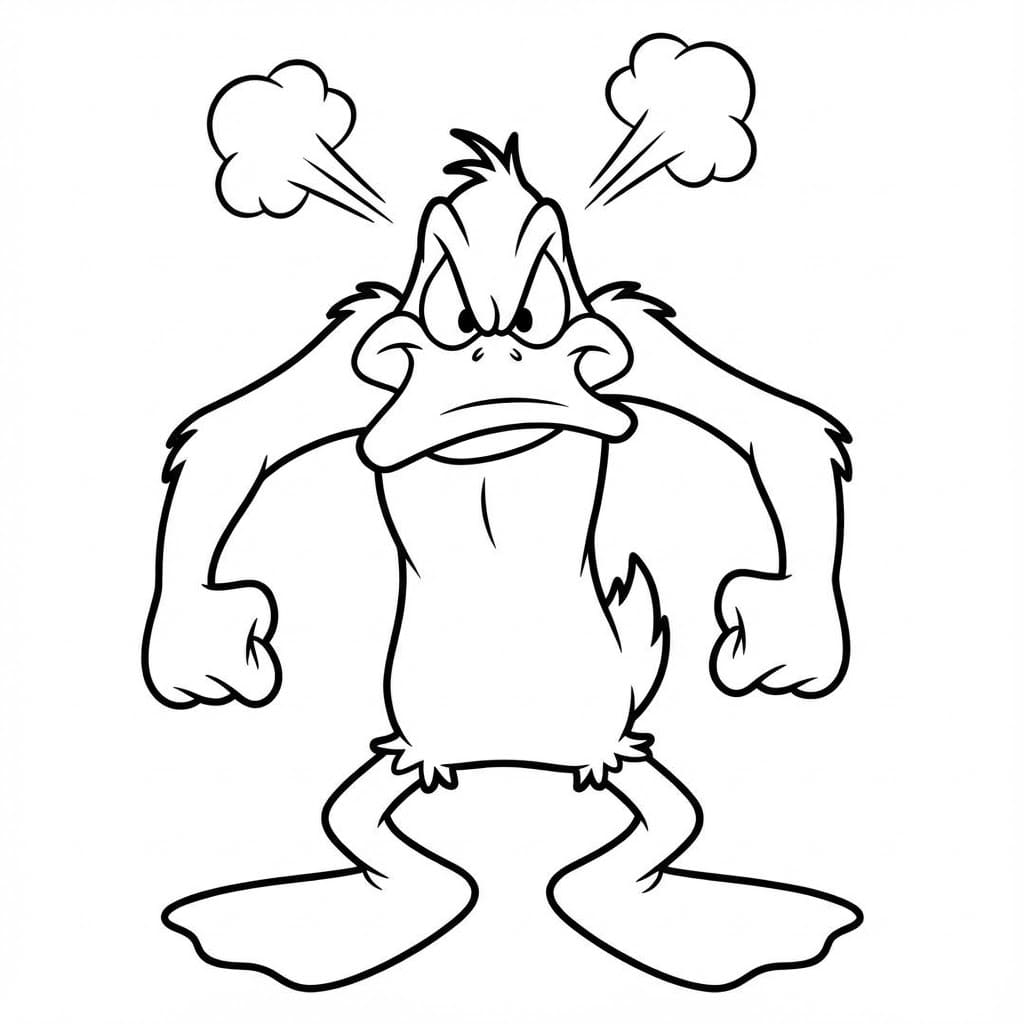 ζωγραφική Ο Ντάφι Ντακ θυμωμένος