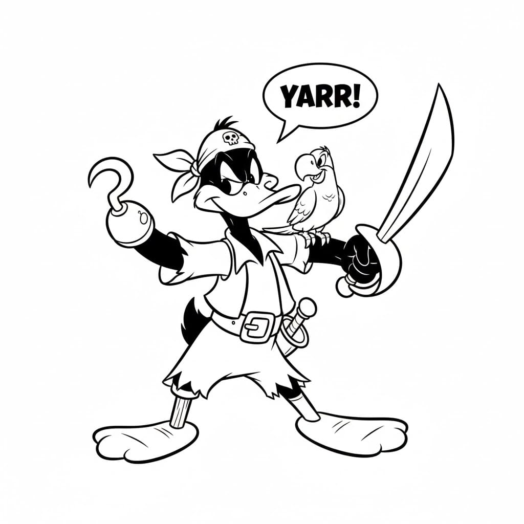 ζωγραφική Ο πειρατής Ντάφι Ντακ