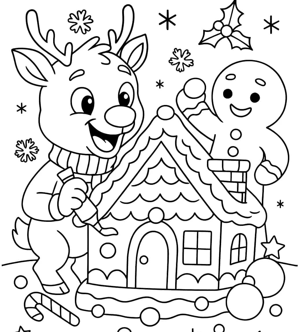 ζωγραφική Ο Ρούντολφ και ένας άνθρωπος με μελόψωμο