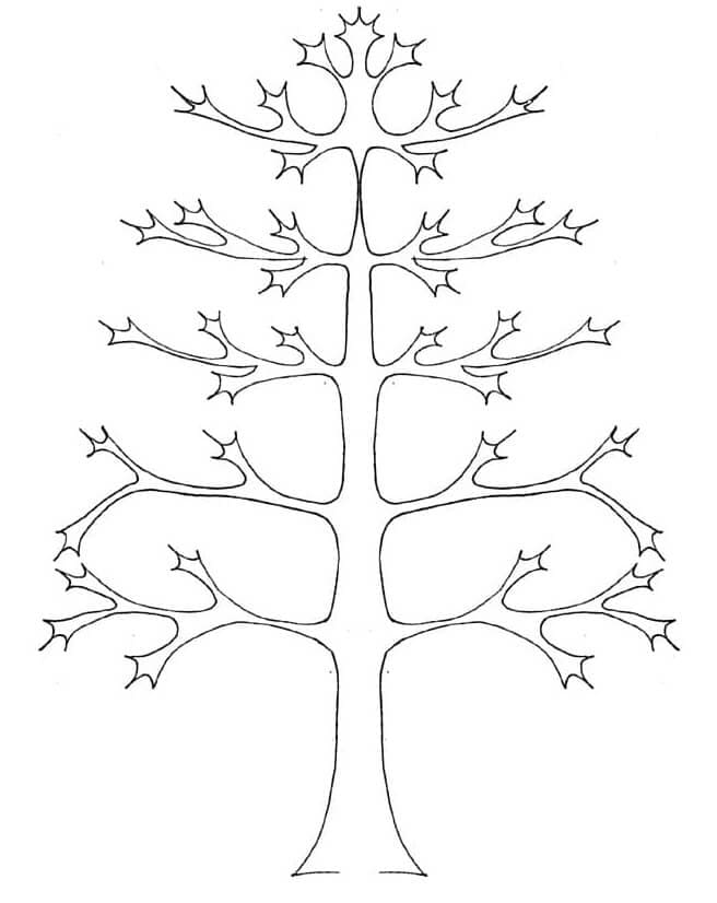 ζωγραφική Ψηλό Δέντρο Χωρίς Φύλλωμα