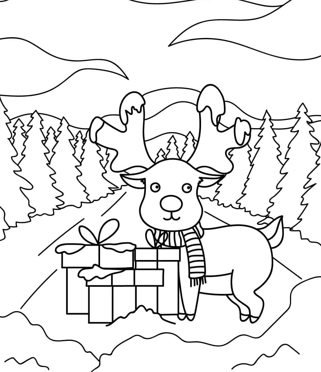 ζωγραφική Ρούντολφ στο Χειμερινό Δάσος