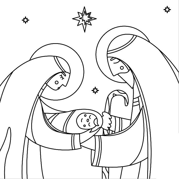 ζωγραφική Σκηνή γέννησης Χριστουγέννων