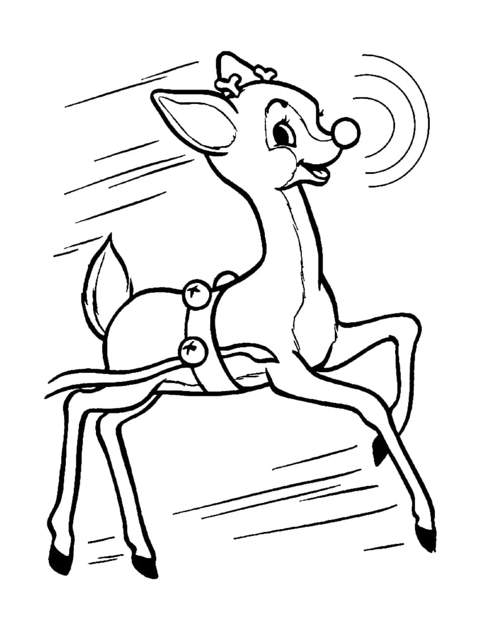 ζωγραφική Τάρανδος του Σάντα Ρούντολφ