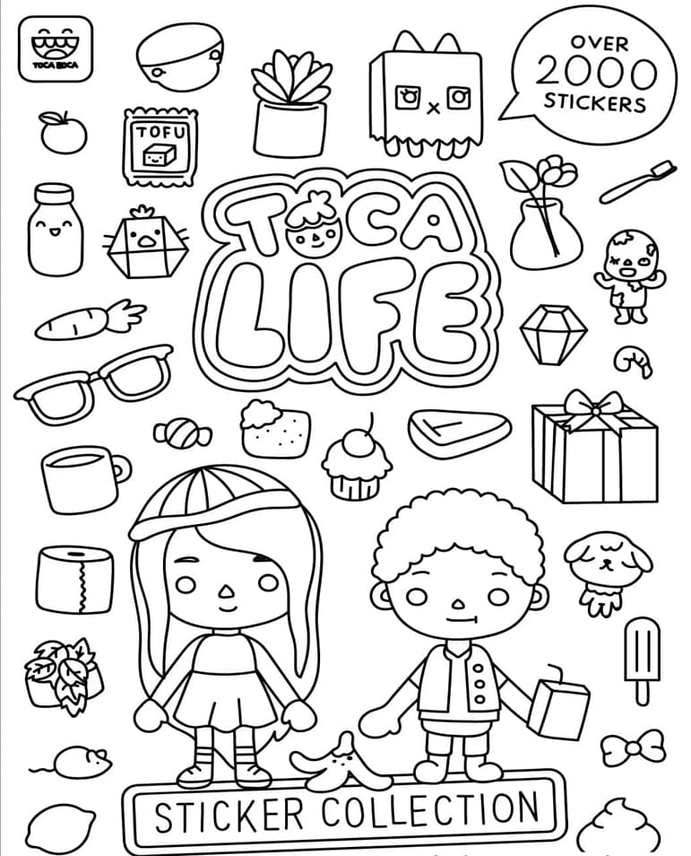 ζωγραφική Toca Συλλογή Αυτοκόλλητων Ζωής