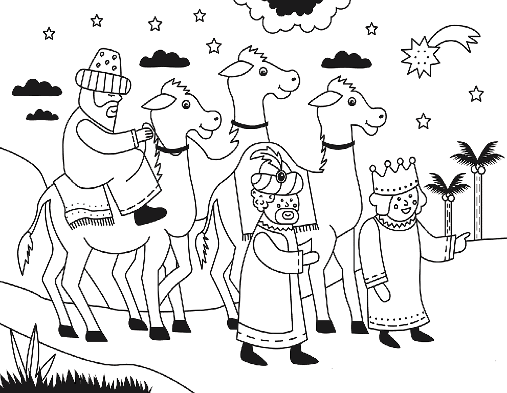 ζωγραφική Τρεις Μάγοι αποτύπωμα