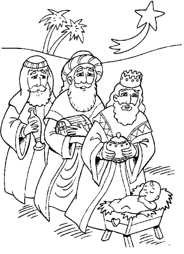 ζωγραφική Τρεις Μάγοι Δωρεάν Εκτυπώσιμο