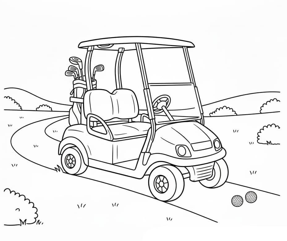 ζωγραφική Αυτοκίνητο γκολφ