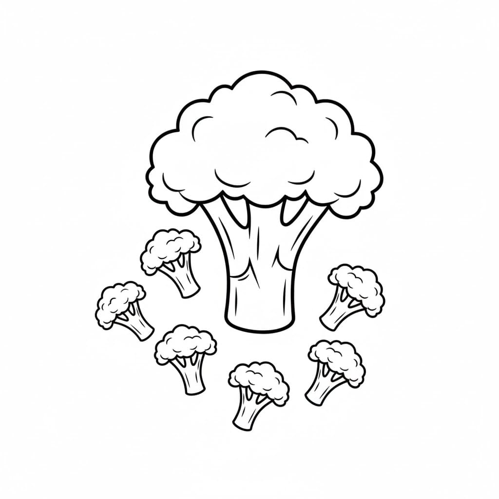 ζωγραφική Μπρόκολο για εκτύπωση