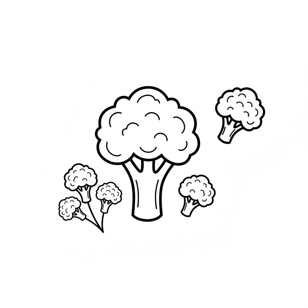 ζωγραφική Μπρόκολο για παιδιά δωρεάν