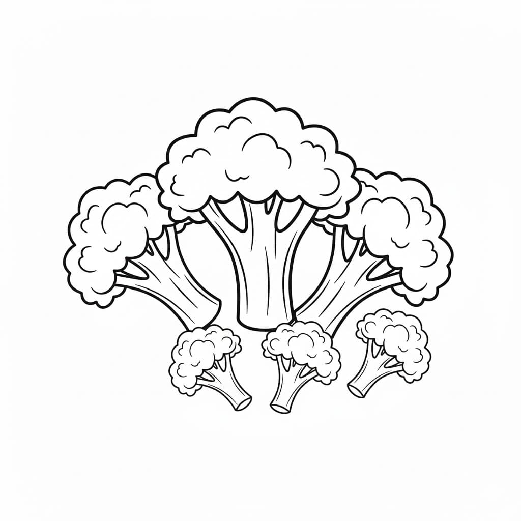 ζωγραφική Μπρόκολο για παιδιά