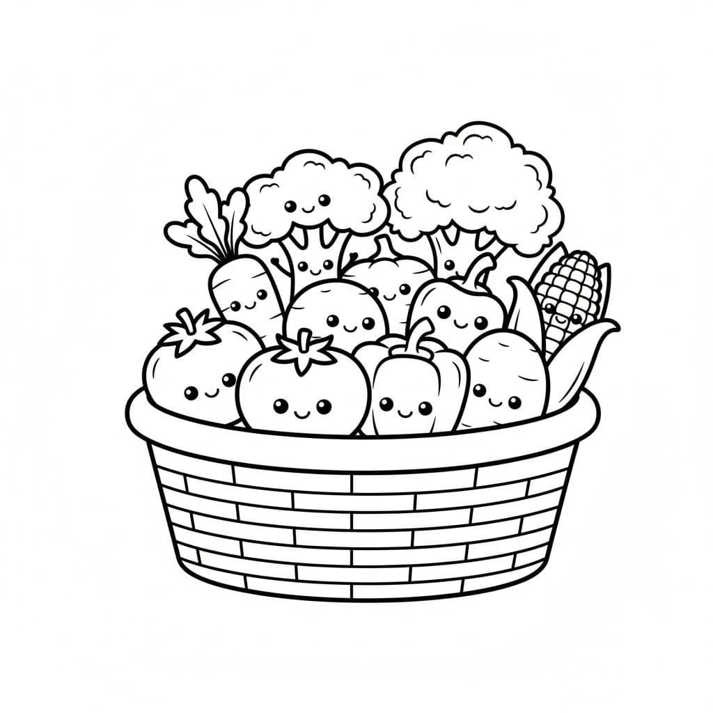 ζωγραφική Μπρόκολο και λαχανικά