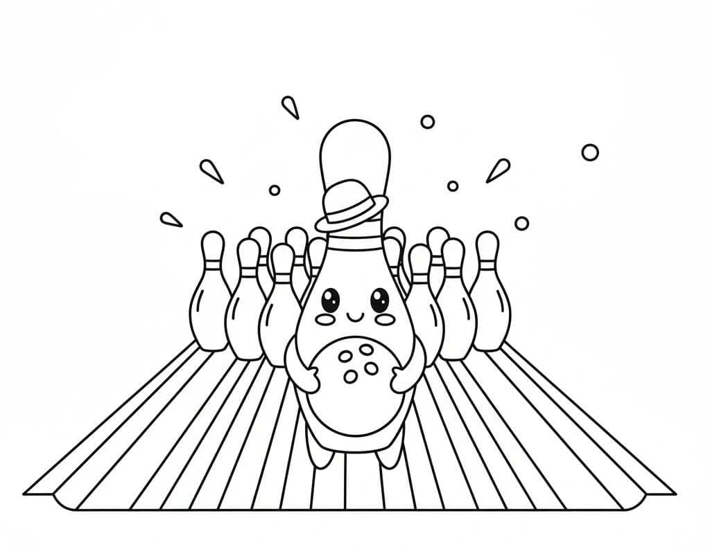 ζωγραφική Χαριτωμένη κορίνα μπόουλινγκ