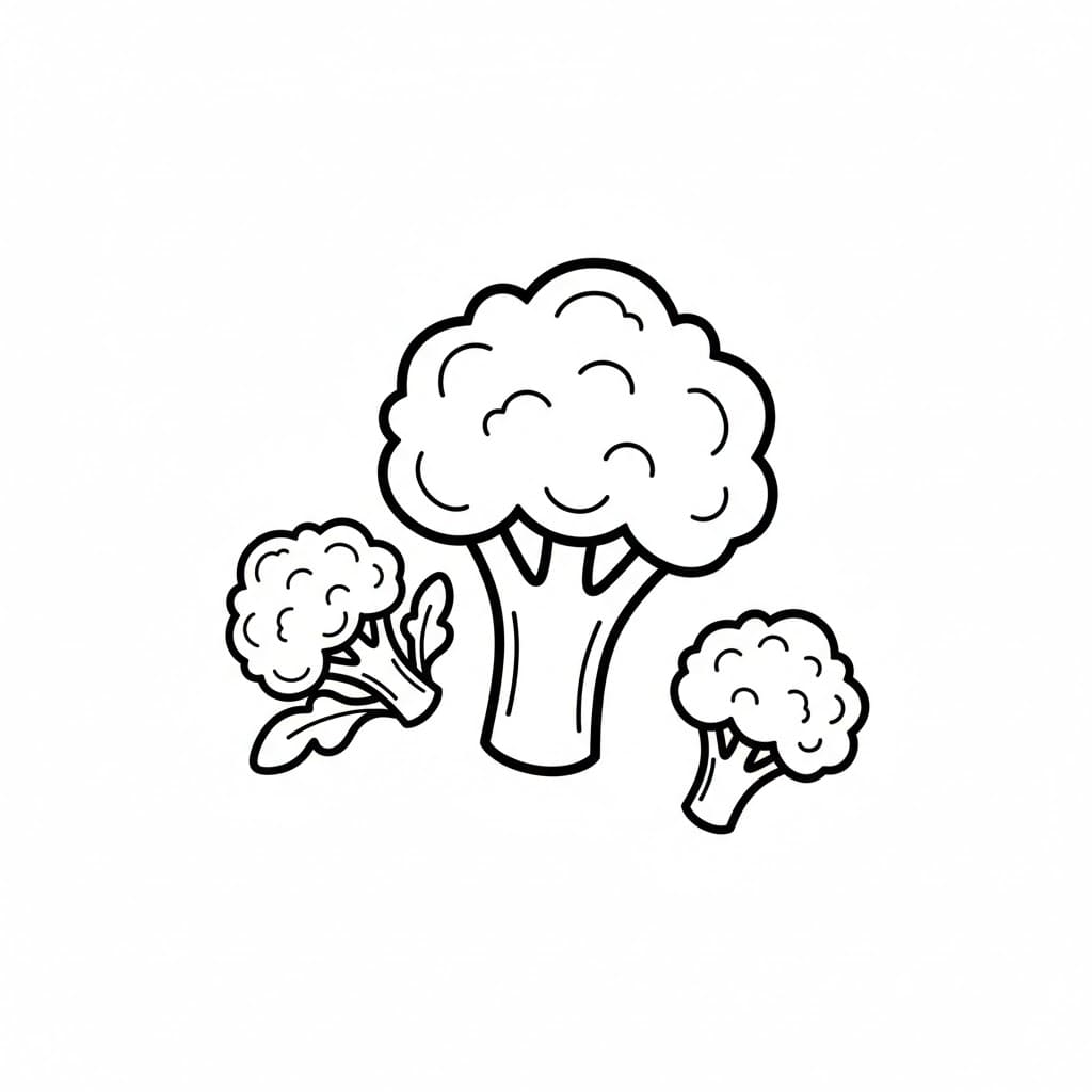 ζωγραφική Δωρεάν μπρόκολο για παιδιά