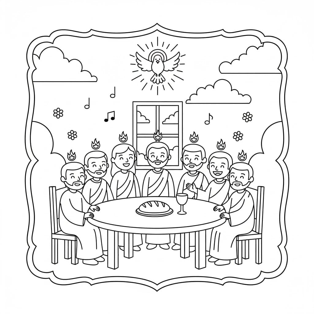 ζωγραφική Δωρεάν εικόνα για την Πεντηκοστή