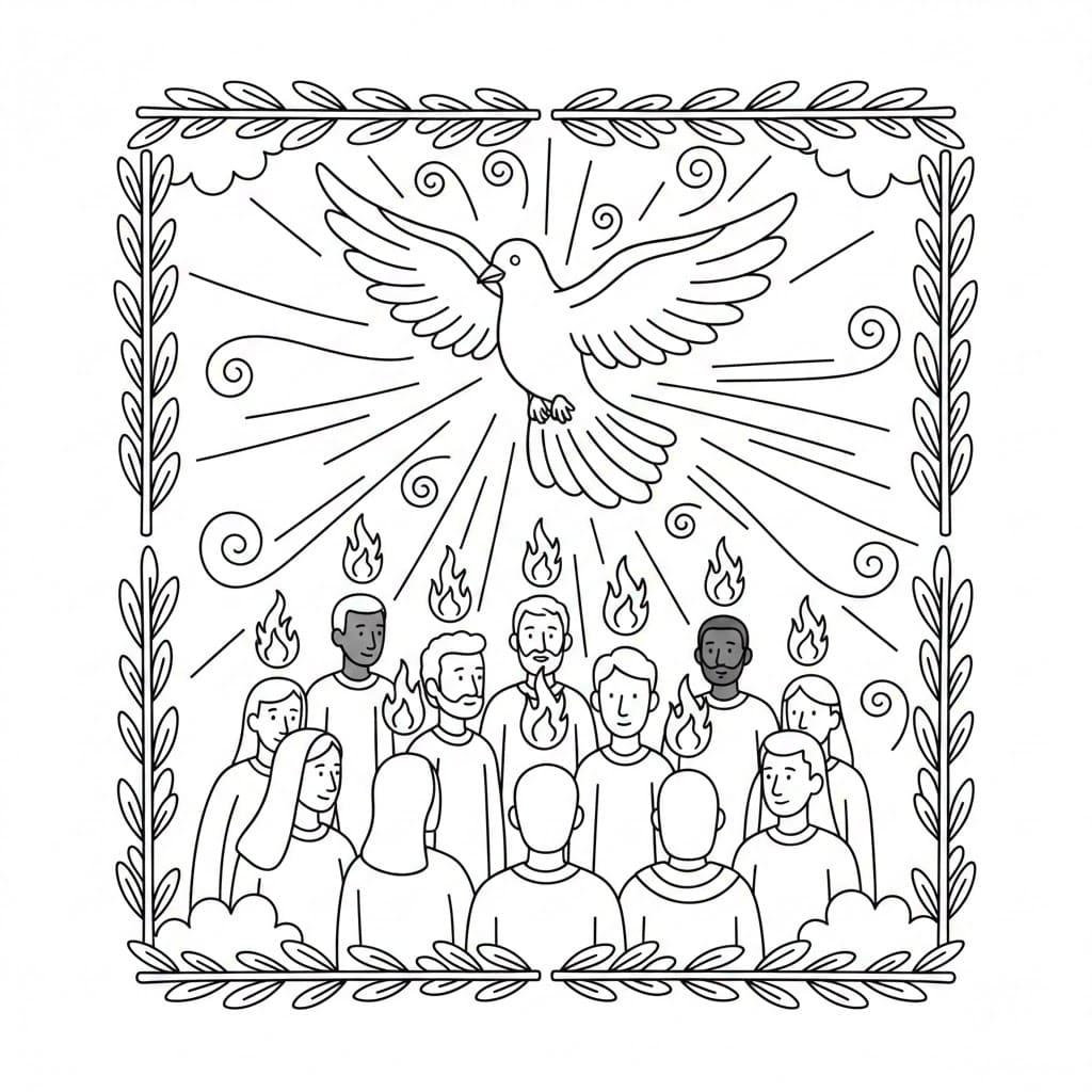 ζωγραφική Δωρεάν εκτύπωση Πεντηκοστής