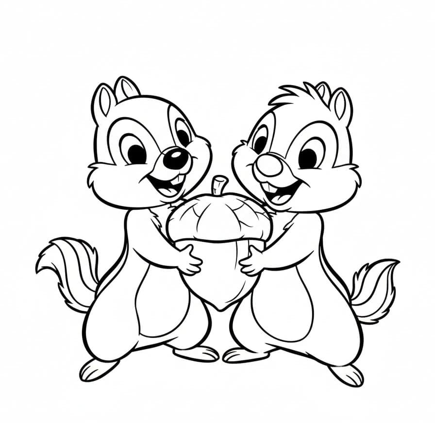 ζωγραφική Δωρεάν εκτύπωση Τσιπ και Ντέιλ