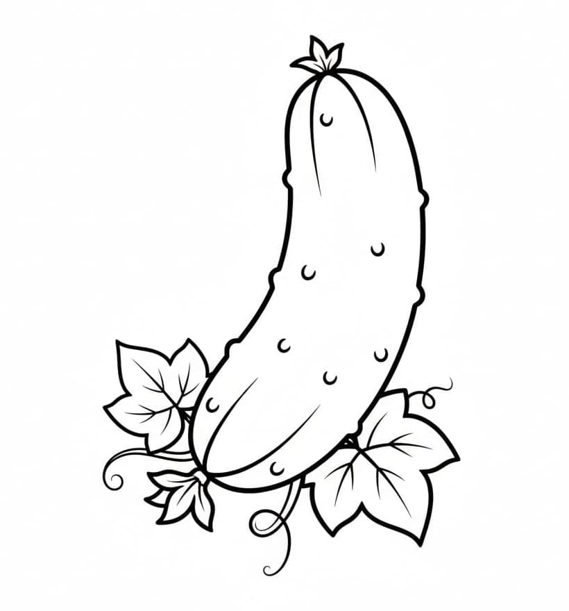 ζωγραφική Δωρεάν εκτυπώσιμο αγγούρι