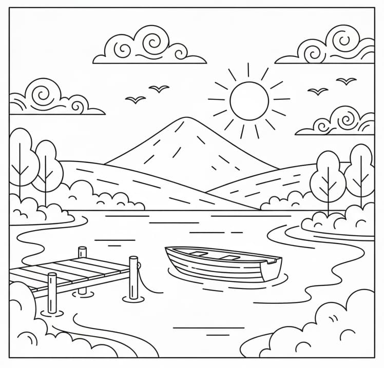 ζωγραφική Δωρεάν τοπίο για παιδιά